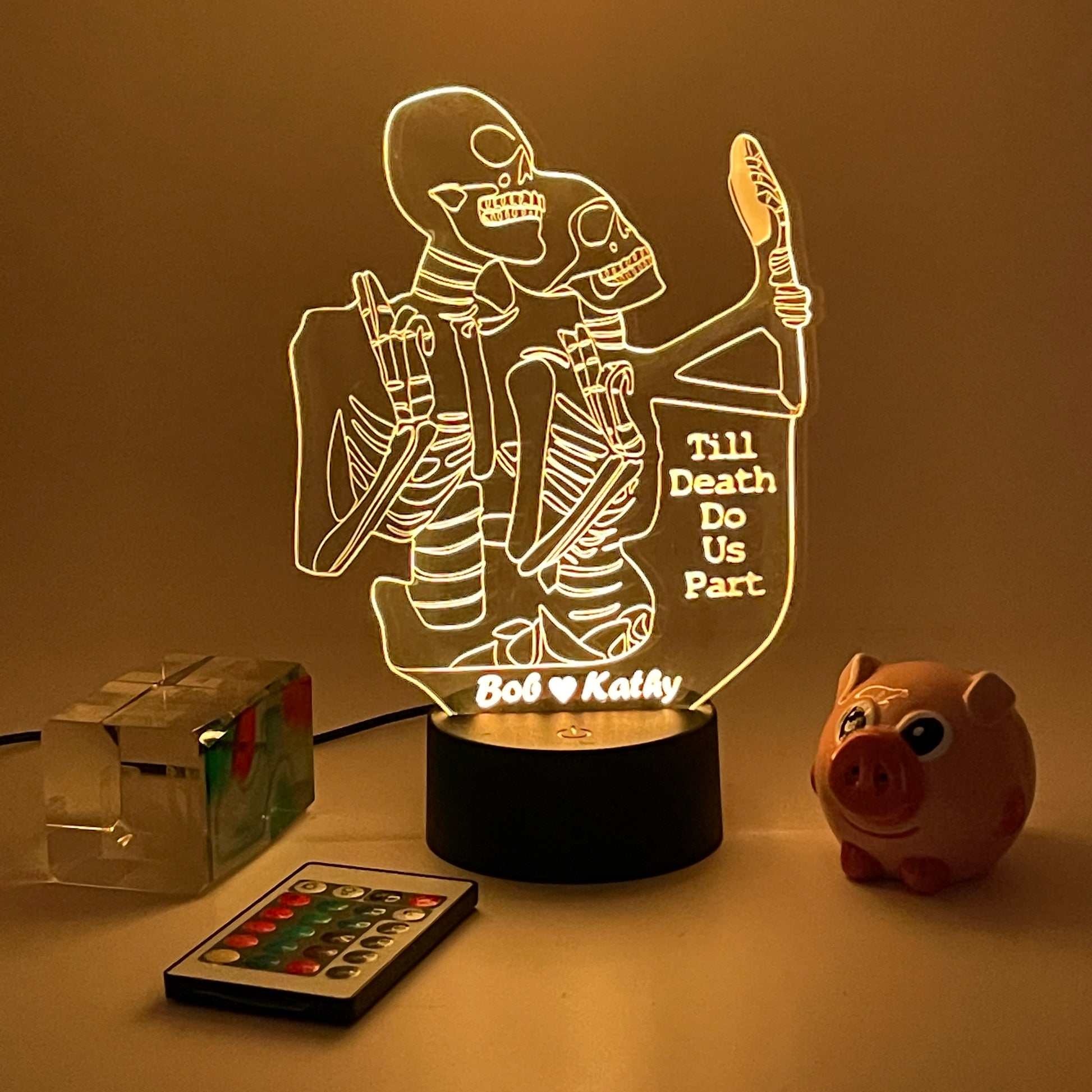 Personalized gifts couple skeleton couple Night Light 