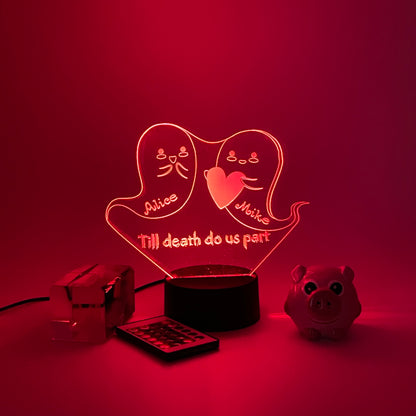 Personalized gifts couple ghost Night Light