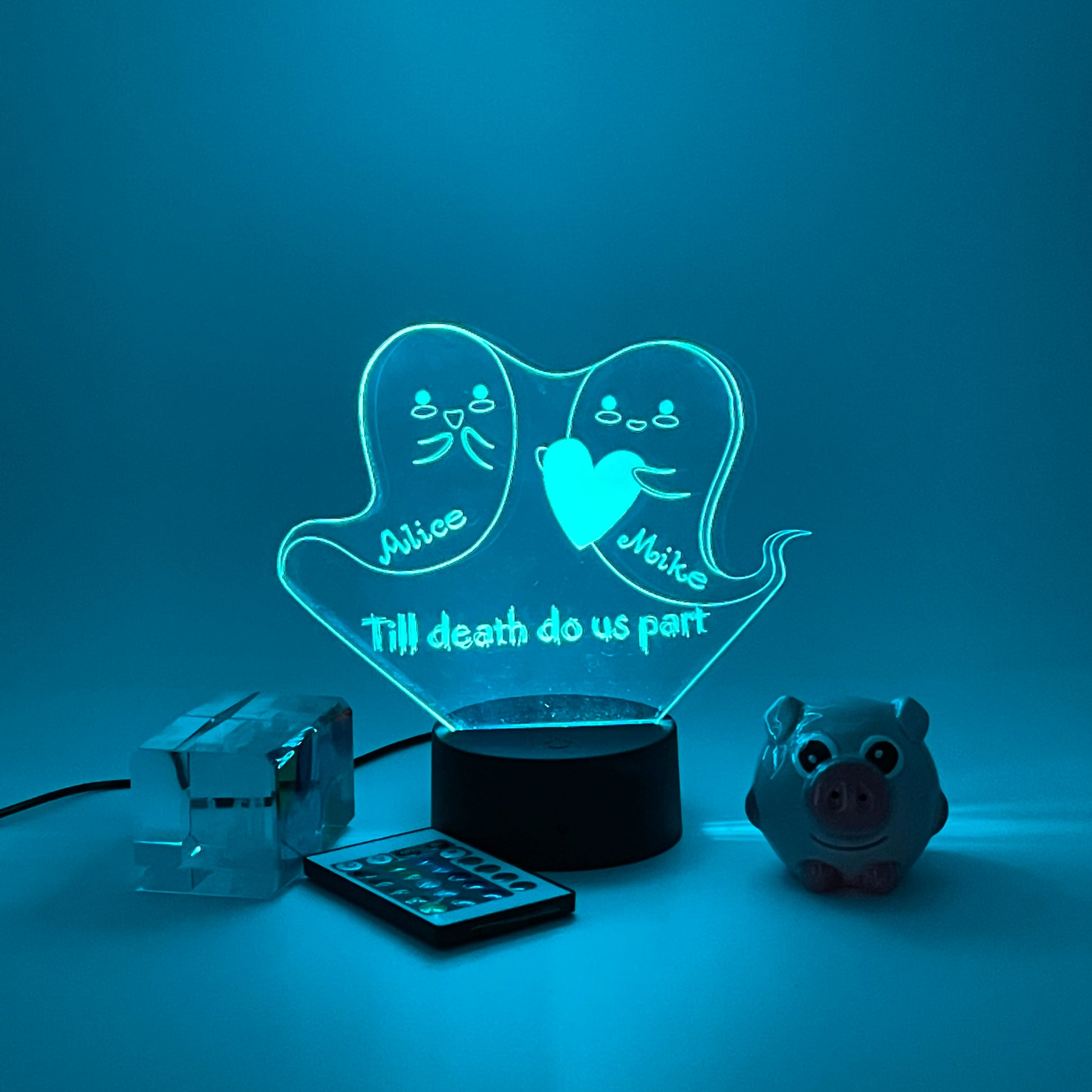 Personalized gifts couple ghost Night Light