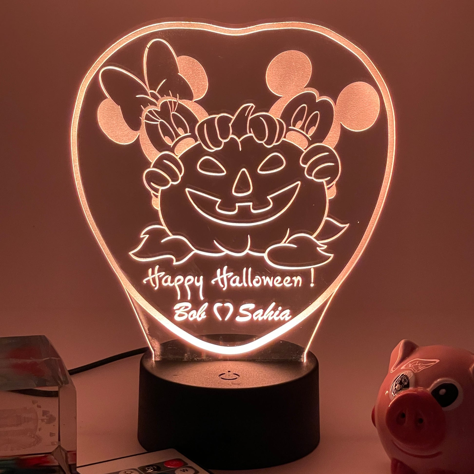 Personalized Halloween gifts couple Mickey and Minnie mouse 