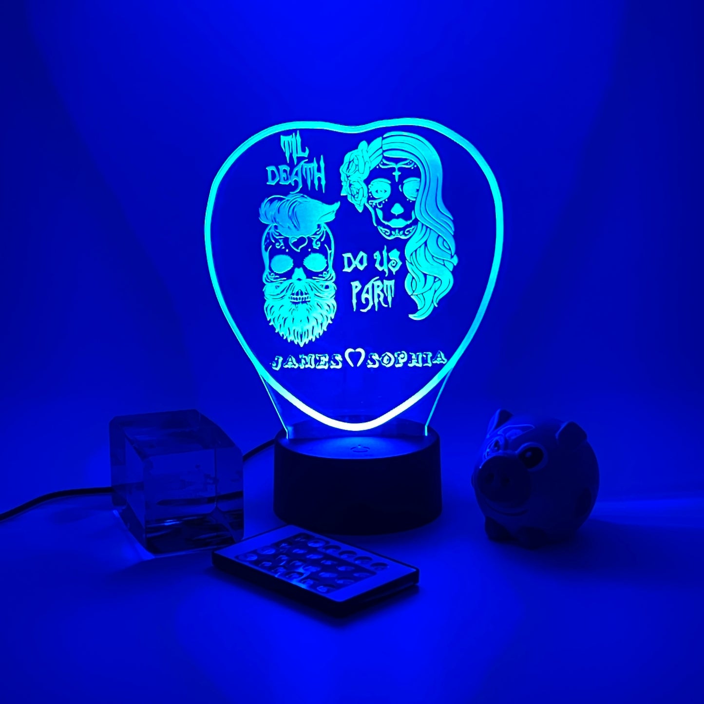 Personalized gifts couple ghost Night Light Till Death Do Us Part