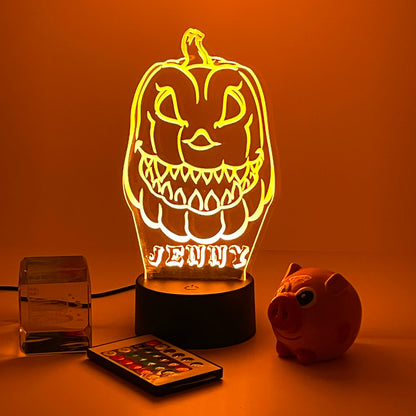 Personalized Halloween gifts pumpkin smile Night Light