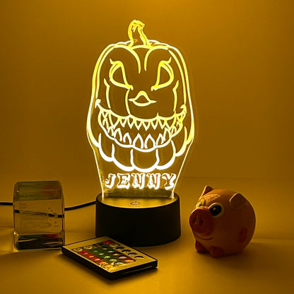 Personalized Halloween gifts pumpkin smile Night Light