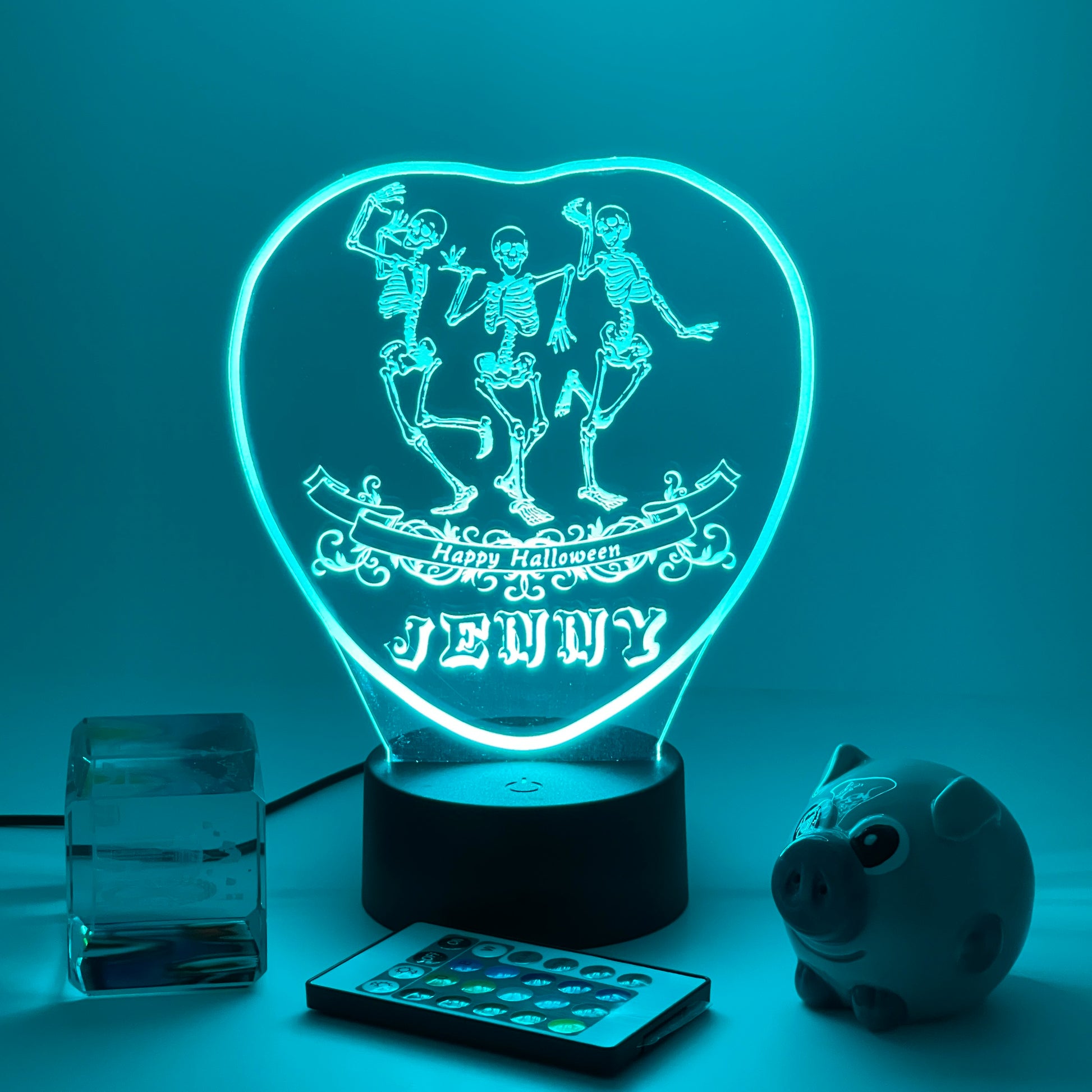 Personalized Halloween gifts dancing skeletons Night Light