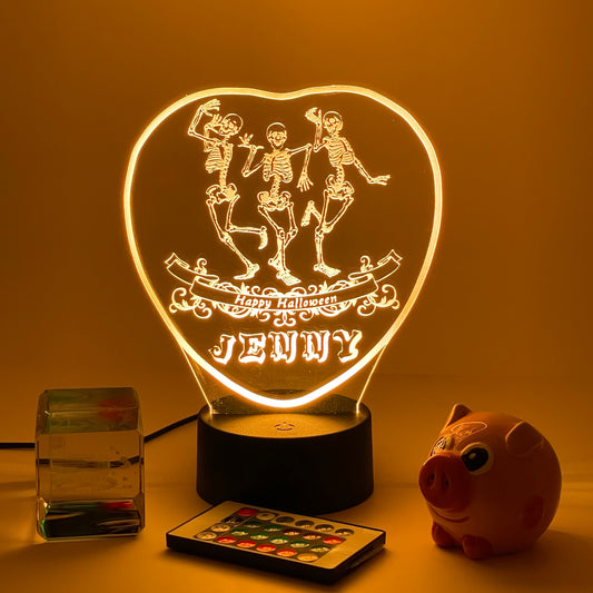 Personalized Halloween gifts dancing skeletons Night Light