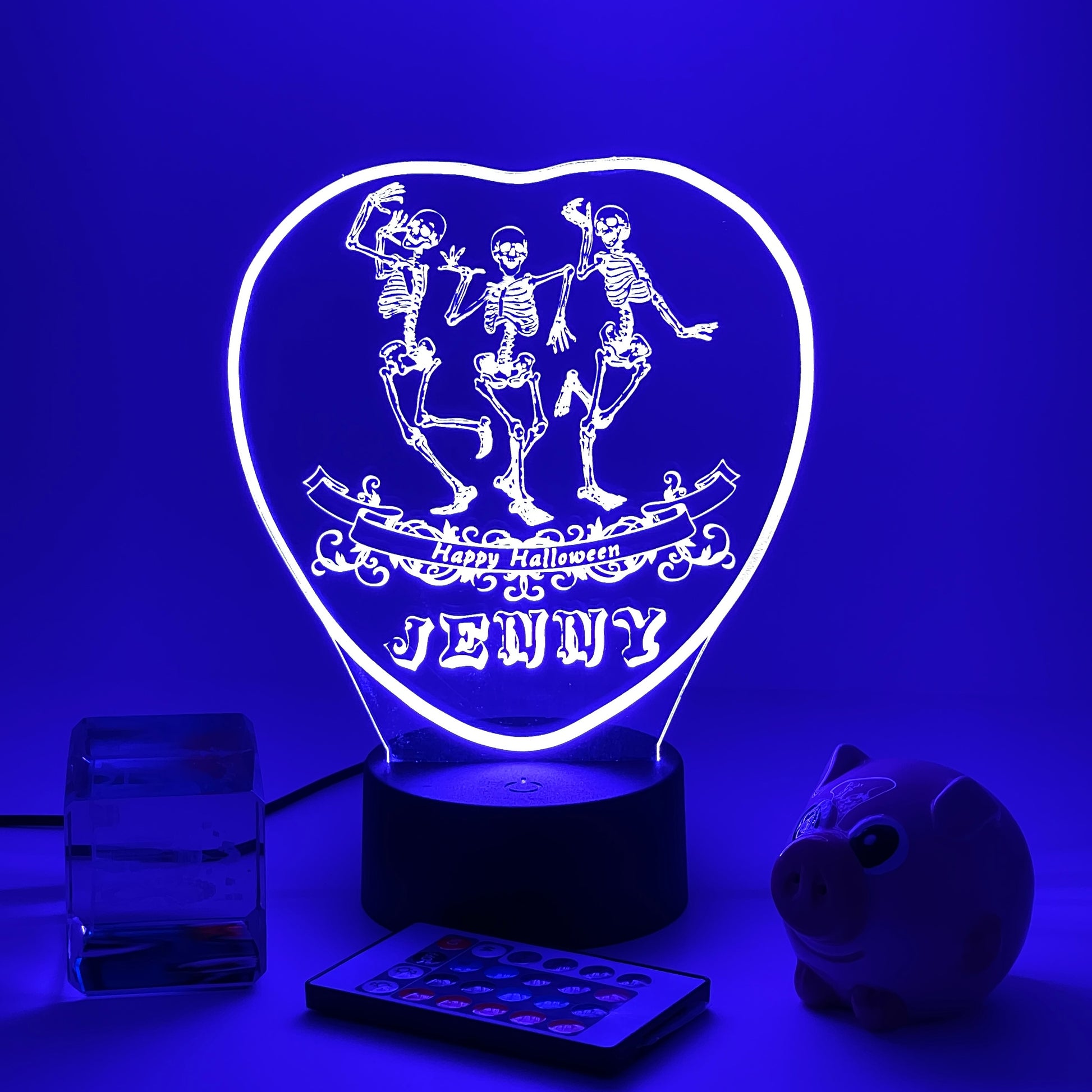 Personalized Halloween gifts dancing skeletons Night Light