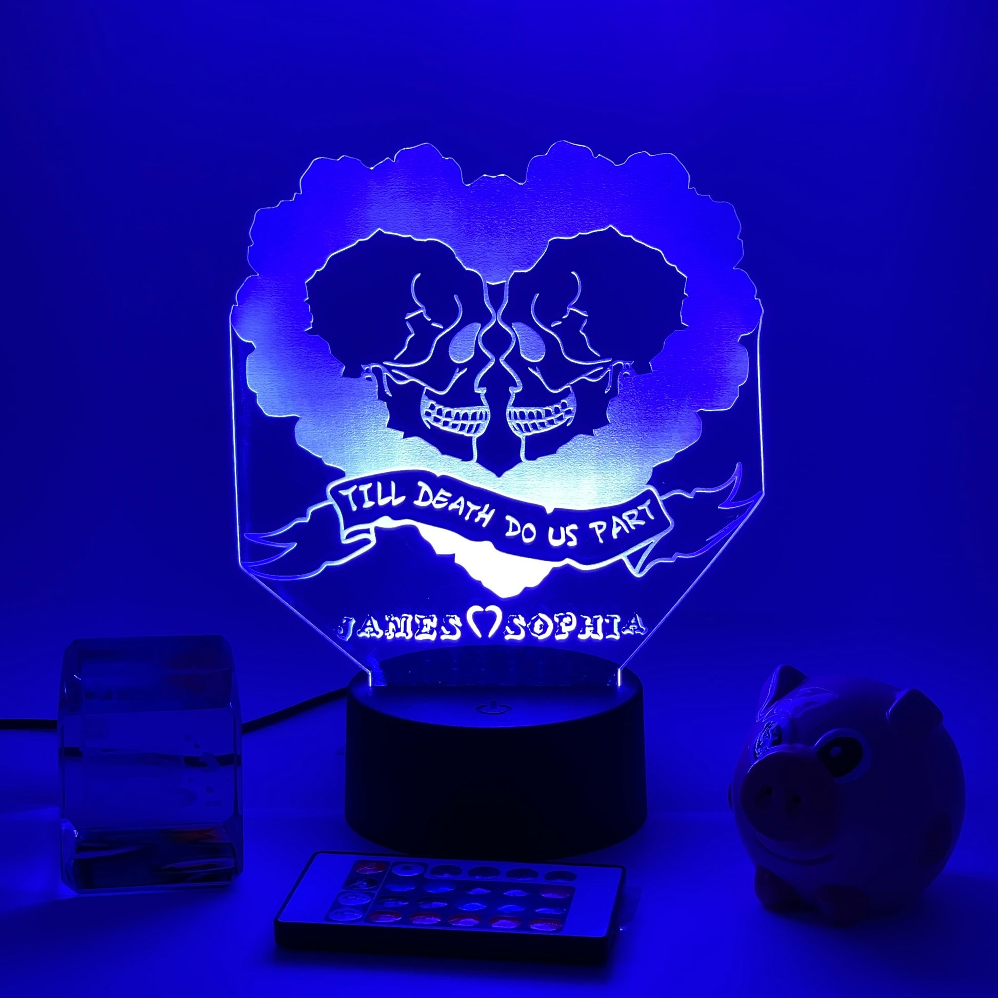 Personalized gifts couple ghost Night Light Till Death Do Us Part 