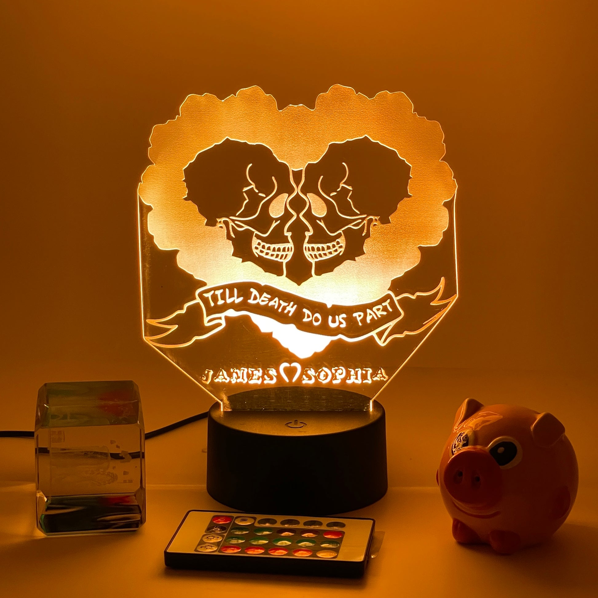 Personalized gifts couple ghost Night Light Till Death Do Us Part 