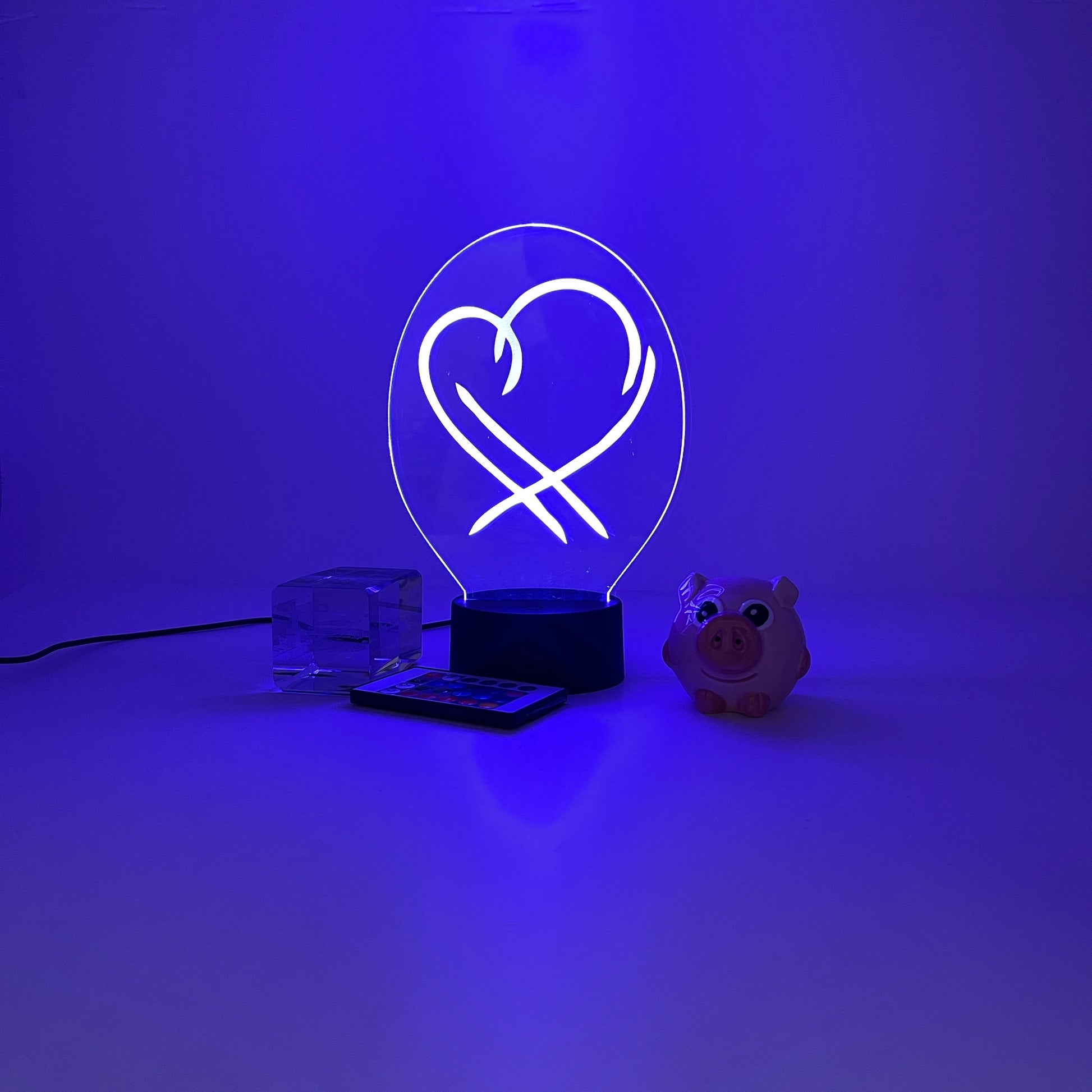 Personalized gifts heart logo BTS Night Light