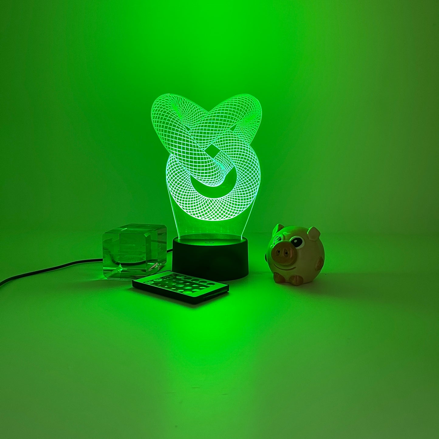 Personalized Torus Knot 3D LED Light Hologram Illusions