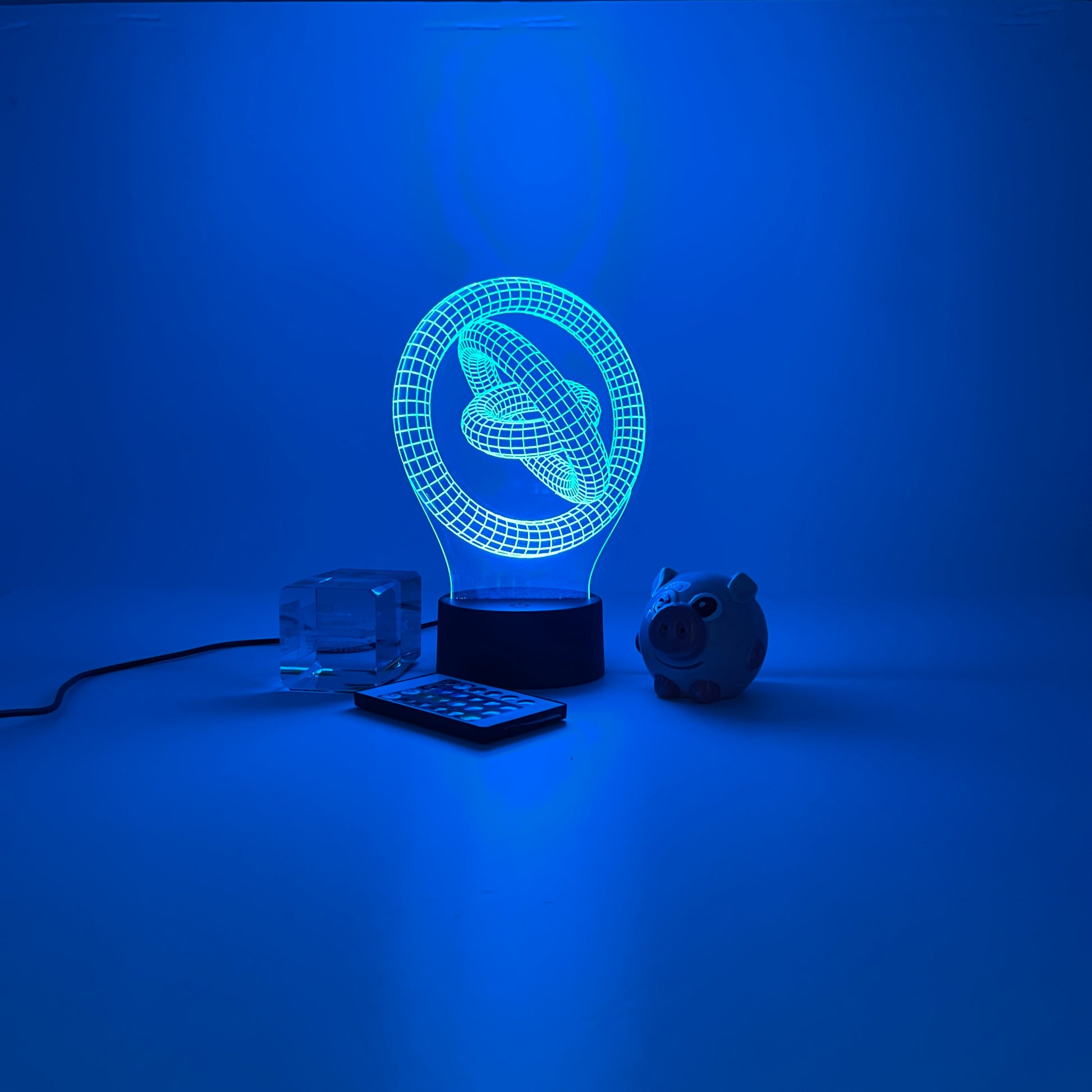 Personalized Torus Knot 3D LED Light Hologram Illusions