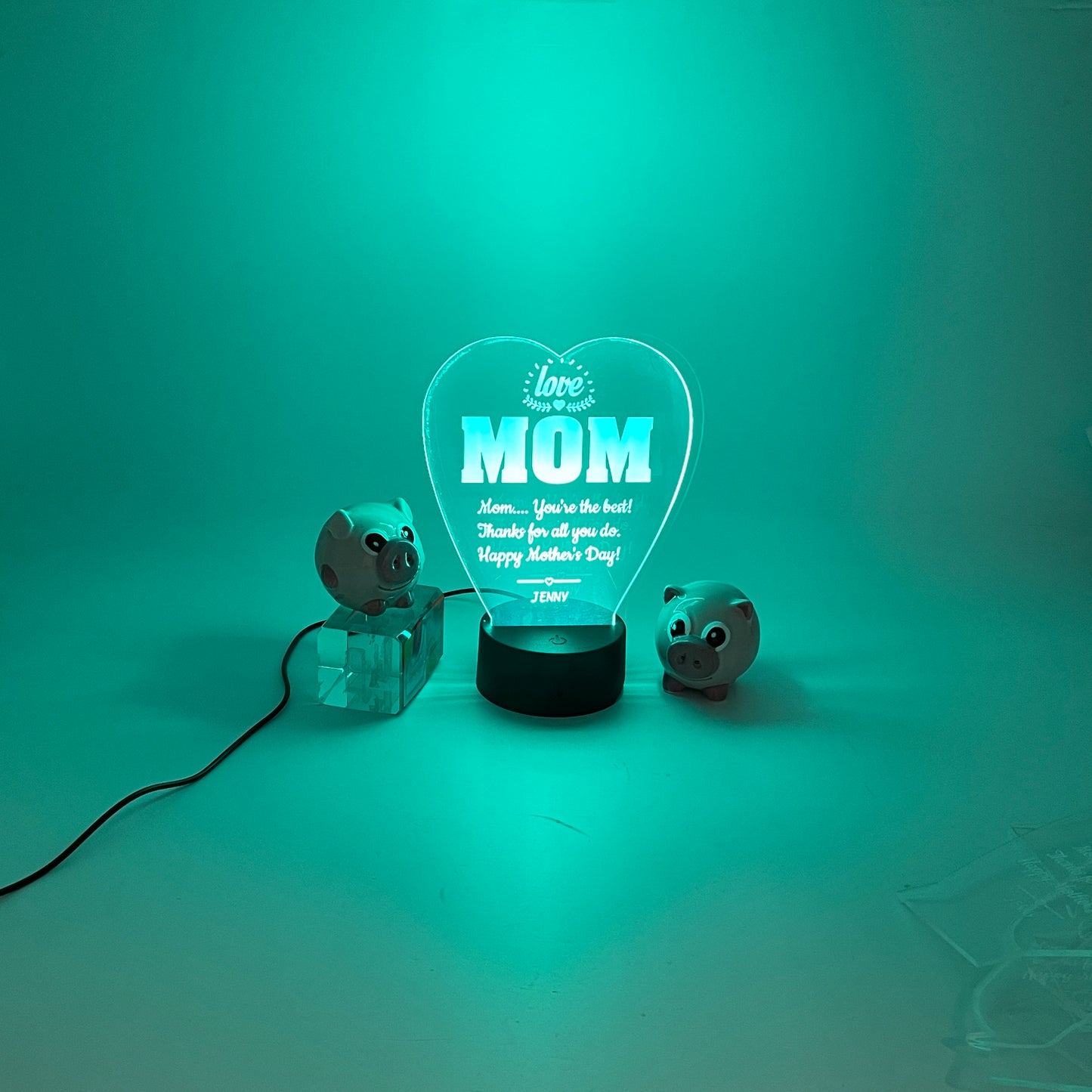 Mother's Day gifts. Custom bedside lamp mama bear 