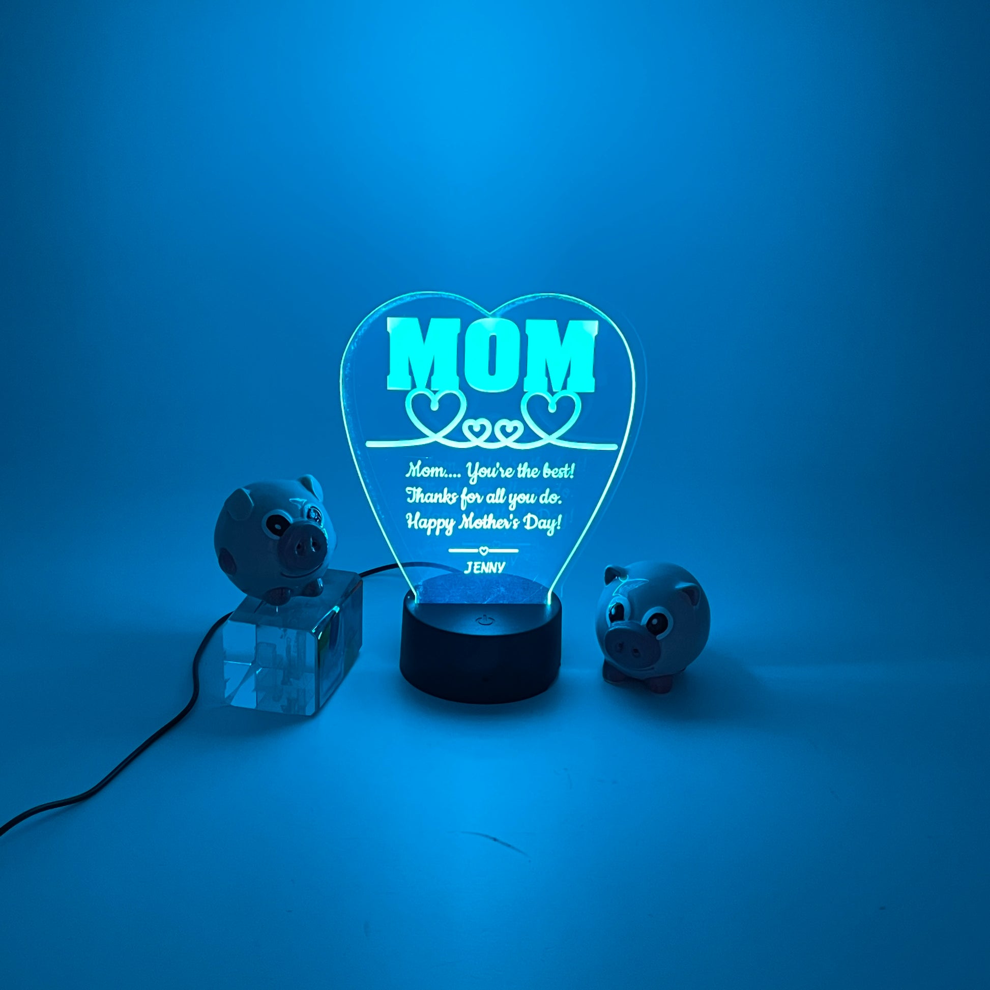 Mother's Day gifts. Custom bedside lamp mama bear 